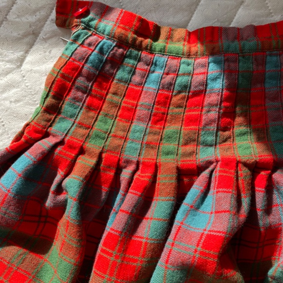 Red Plaid Skirt - Picture 2 of 4
